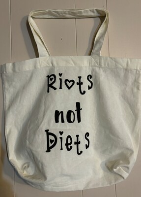 Riots not diets tote bag - image1